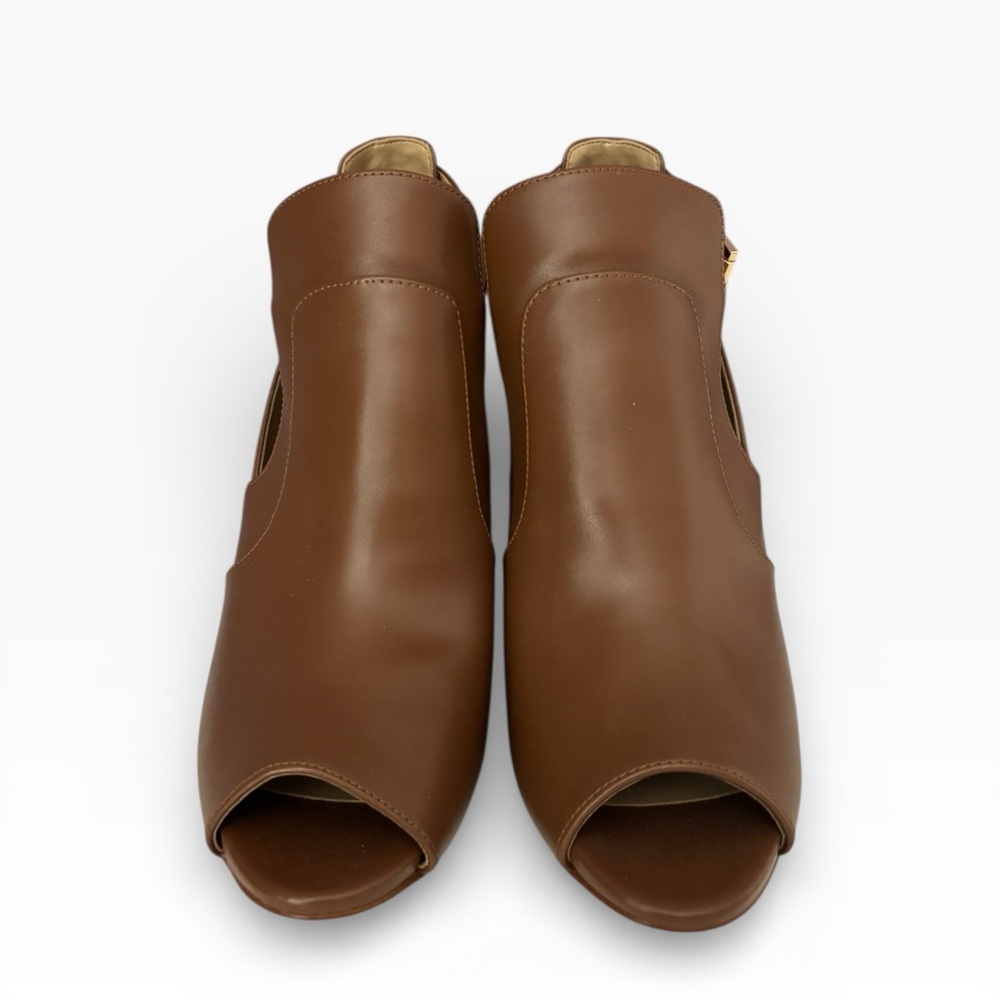 Michael Kors Brown Open-Toe Ankle Bootie - Picture 2 of 7